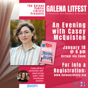 Flyer for Galena LitFest event